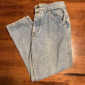 Chic Jeans Womens Size 13 Petite Blue Tapered High Waisted Mom Jeans USA Vintage